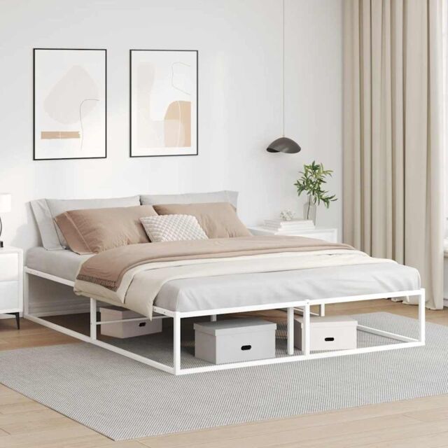 Berkfield Home Bed Frame without Mattress White 160x200 cm Metal - image 1