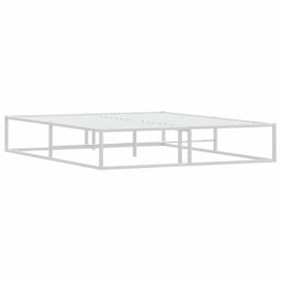 Berkfield Home Bed Frame without Mattress White 160x200 cm Metal - thumbnail 4