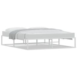 Berkfield Home Bed Frame without Mattress White 160x200 cm Metal - thumbnail 2