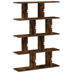 Berkfield Home Wall Cube Shelf 12 Compartments Smoked Oak Engineered Wood in Brown - thumbnail 6