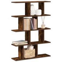 Berkfield Home Wall Cube Shelf 12 Compartments Smoked Oak Engineered Wood in Brown