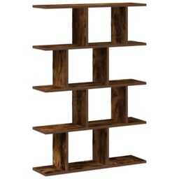 Berkfield Home Wall Cube Shelf 12 Compartments Smoked Oak Engineered Wood in Brown - thumbnail 2