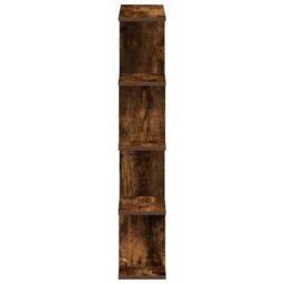 Berkfield Home Wall Cube Shelf 12 Compartments Smoked Oak Engineered Wood in Brown - thumbnail 5