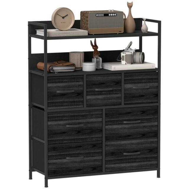 FORGEVIO Bedroom Chest of Drawers 7 Drawer Dresser in Black - image 1