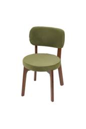 Living and Home 2Pcs Upholstered Dining Chair with Wooden Frame in Olive - thumbnail 5