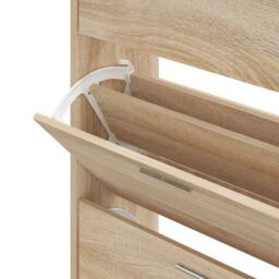 Berkfield Home Shoe Cabinet Sonoma Oak 63x24x103 cm Engineered Wood in Brown - Size: 63 x 24 x 103 cm - thumbnail 6