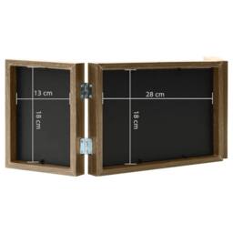 Berkfield Home Trifold Photo Frame Collage Light Brown 28x18 cm+2x - Size: 28x18 cm - thumbnail 7