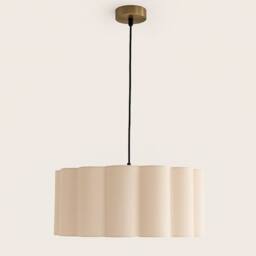 CGC Lighting Maria Scalloped Cream Drum Lampshade Large 48cm - thumbnail 1