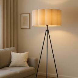 CGC Lighting Maria Scalloped Cream Drum Lampshade Large 48cm - thumbnail 5