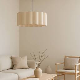 CGC Lighting Maria Scalloped Cream Drum Lampshade Large 48cm - thumbnail 3