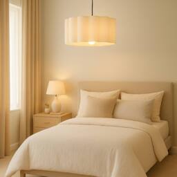 CGC Lighting Maria Scalloped Cream Drum Lampshade Large 48cm - thumbnail 4