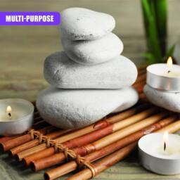 NESTLUNE Tea Lights Candles Tealight 4 Hour Burn Nightlight Pack of 100 in Silver - Size: 100 cm x 15 cm - thumbnail 6