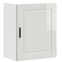 Berkfield Home Kitchen Wall Cabinet¬†Porto High Gloss White Engineered Wood in Grey - thumbnail 2