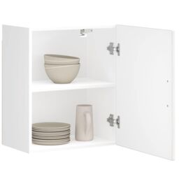 Berkfield Home Kitchen Wall Cabinet¬†Porto High Gloss White Engineered Wood in Grey - thumbnail 1