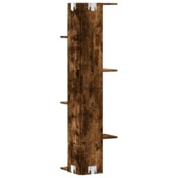 Berkfield Home Wall Corner Shelf Smoked Oak 36.5x36.5x140 cm Engineered Wood in Brown - thumbnail 6
