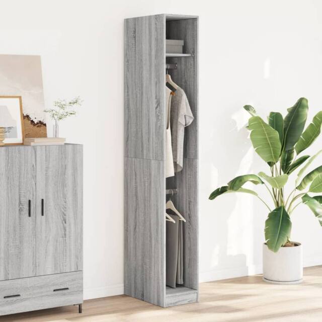 Berkfield Home Wardrobe Grey Sonoma 30x50x200 cm Engineered Wood - Size: 30 x 50 x 200 cm - image 1