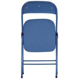 Harbour Housewares Fabric Padded Metal Folding Chair - Pack of 4 in Blue - thumbnail 4