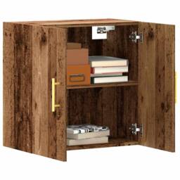 Berkfield Home Wall Cabinet Old Wood 60x31x60 cm Engineered Wood in Brown - Size: 60 x 31 x 60 cm - thumbnail 2