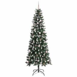Berkfield Home Elegant Artificial Christmas Tree with 300 LEDs Green 96 x 96 x 240 cm - thumbnail 4
