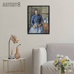 "Artery8 Woman with a Coffeepot Portrait Paul Cezanne Framed Canvas Wall Art - Size: W12"" x H16""" - thumbnail 3