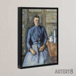 "Artery8 Woman with a Coffeepot Portrait Paul Cezanne Framed Canvas Wall Art - Size: W12"" x H16""" - thumbnail 2