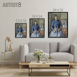 "Artery8 Woman with a Coffeepot Portrait Paul Cezanne Framed Canvas Wall Art - Size: W12"" x H16""" - thumbnail 4