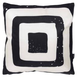 icon Cushion 43x43 Kyoto Fabric, Target Mono in Black - thumbnail 2