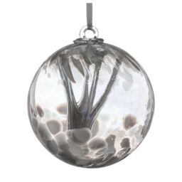 Sienna Glass 15cm Spirit Ball Pastel Silver