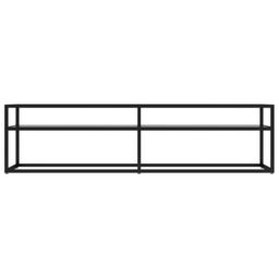 Berkfield Home TV Cabinet Transparent 160x40x40.5 cm Tempered Glass in Clear - thumbnail 3