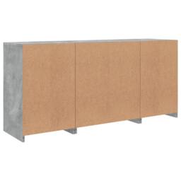 Berkfield Home Sideboard with LED Lights Concrete Grey 142.5x37x67 cm - thumbnail 8