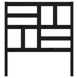 Berkfield Home Bed Headboard Black 81x4x104 cm Solid Wood Pine - Size: 81 x 4 x 104 cm - thumbnail 4