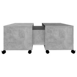 Berkfield Home Coffee Table Concrete Grey 75x75x38 cm Engineered Wood - Size: 75 x 75 x 38 cm - thumbnail 5