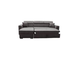 OLYMPIA FURNITURE Luca Fabric Corner Blue Colour Universal Side Sofa Bed With Storage in Grey - thumbnail 3
