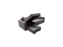 OLYMPIA FURNITURE Luca Fabric Corner Blue Colour Universal Side Sofa Bed With Storage in Grey - thumbnail 4
