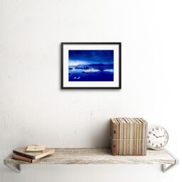 "Artery8 Wall Art Print Arctic Ocean Ice Icebergs Framed in Black - Size: W7"" x H9""" - thumbnail 2
