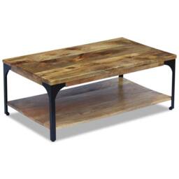 Berkfield Home Coffee Table Mango Wood 100x60x38 cm in Brown - Size: 100 x 60 x 38 cm - thumbnail 5