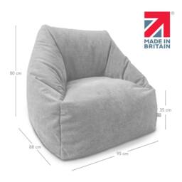 rucomfy Beanbags rucomfy Indoor Large Snuggle Bean Bag Chair - Adults Plush Velora in Pale Pink - thumbnail 7