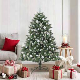 Berkfield Home Modern Artificial Christmas Tree with Stand Green 105 x 105 x 150 cm - thumbnail 2