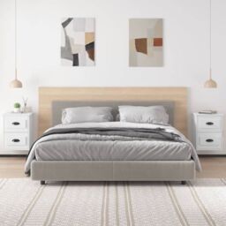 Berkfield Home Wall-mounted Bedside Cabinets 2 pcs White 41.5x36x53cm - Size: 41.5x36x53 cm - thumbnail 3