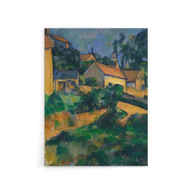 "Artery8 Turning Road at Montgeroult Paul Cezanne Canvas Wall Art Print - Size: W12"" x H16""" - image 1