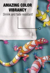 JQ Licensing Royce Mcclure Rainbow Geckos Pattern Silky Touch Super Soft Throw Blanket 152 X 127 cm in White - thumbnail 4
