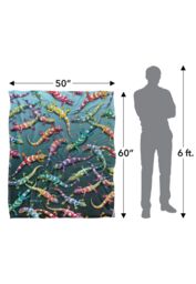 JQ Licensing Royce Mcclure Rainbow Geckos Pattern Silky Touch Super Soft Throw Blanket 152 X 127 cm in White - thumbnail 5