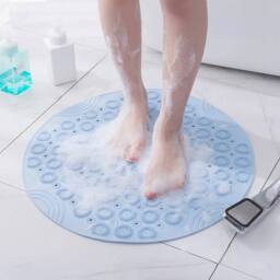 Kelvenix blue Round Non-Slip Bathtub Mat PVC Safety Shower - thumbnail 4
