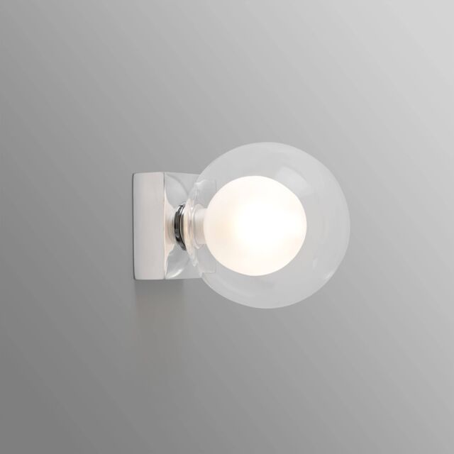Netlighting Perla Bathroom Chrome Globe Wall Light 1x g9 IP44 in Grey - image 1