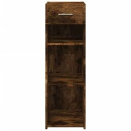 Berkfield Home Sideboard Smoked Oak 30x42.5x93 cm Engineered Wood in Brown - thumbnail 4