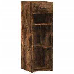 Berkfield Home Sideboard Smoked Oak 30x42.5x93 cm Engineered Wood in Brown - thumbnail 1