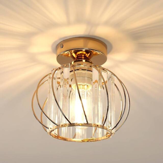 COMELY Crystal Ceiling Lights, E27 Vintage Ceiling Lights, Mini Chandelier in Gold - image 1