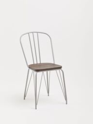 Orsina District Metal & Elm Wood Chair in Grey - thumbnail 5