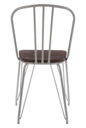 Orsina District Metal & Elm Wood Chair in Grey - thumbnail 4