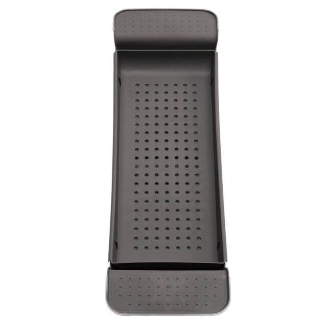 KORVIXA Black Grey Extendable Bath Tub Caddy - Size: 50 cm x 80 cm - image 1